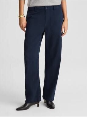 Madewell Darted Barrel-Leg Utility Pants Ink Blue Size 28 NWT⁠